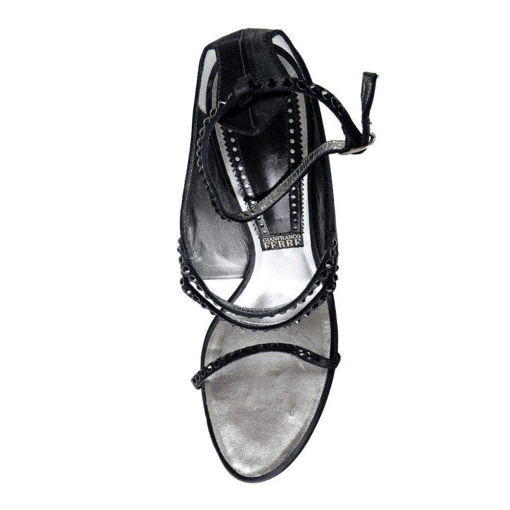 Gianfranco Ferre  Satin Leather Sandals - Picture 9 of 9